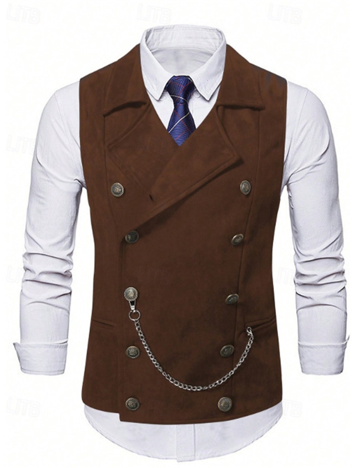 Men's Vest Waistcoat Gilet Vacation Party Business Fashion Casual