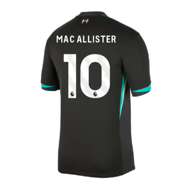 Liverpool 2024-20 Away Football Kit Mac Allister Name & Number L M S