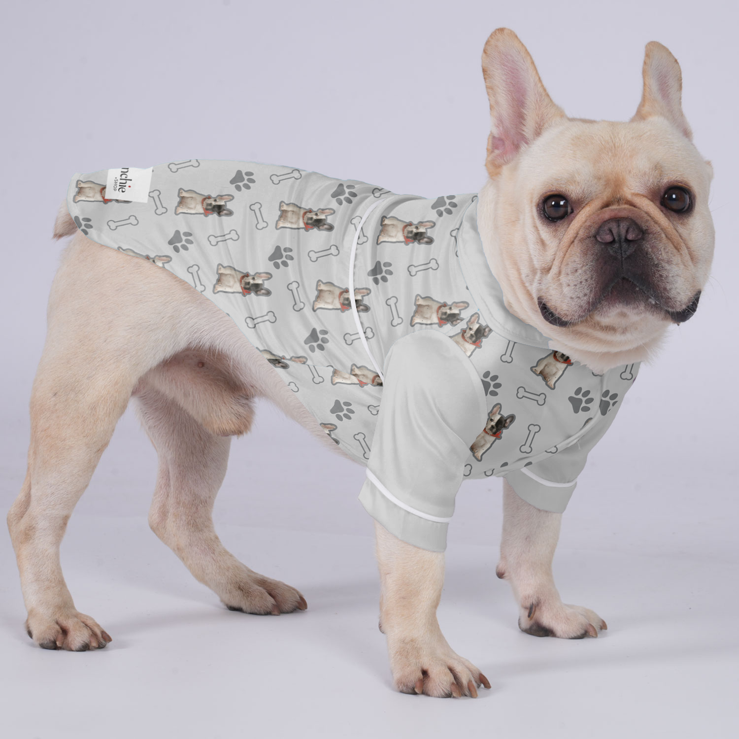 Pet-Lover Personalized French Bulldog Pajamas With Your Frenchie's Im...