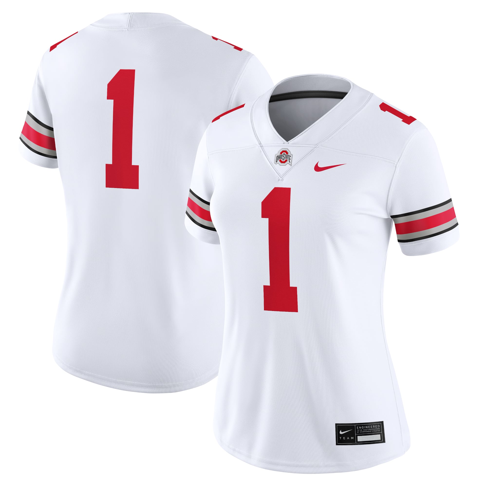 #1 Ohio State Buckeyes Nike Women's Game Jersey - White