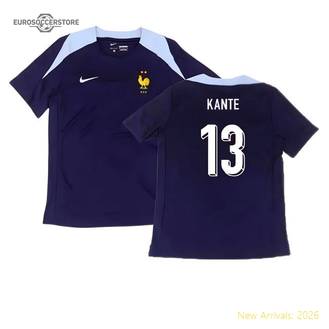 2024-2025 France Dri-Fit Strike Training Shirt (Navy) (Kante 13)