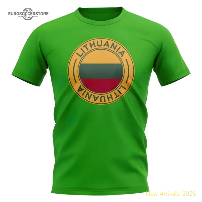 Lithuania Football Badge T-Shirt (Green)