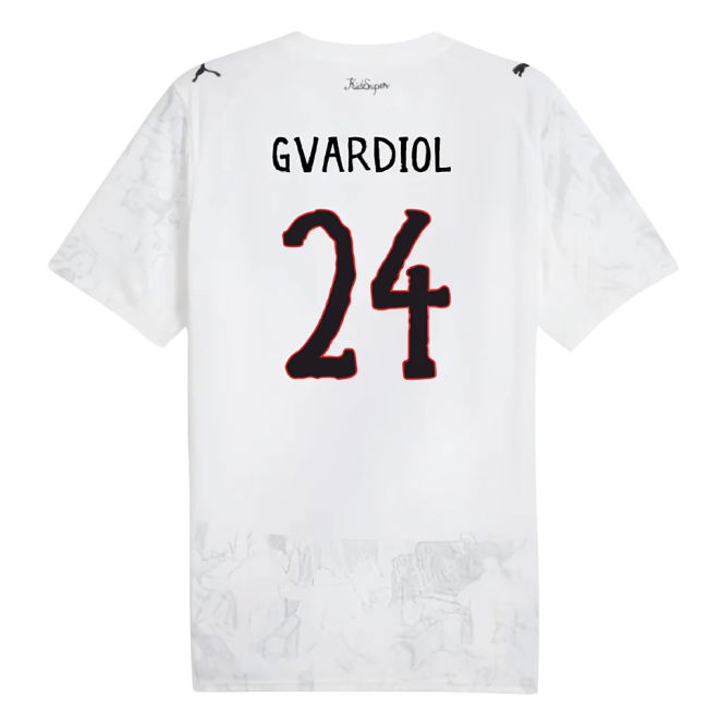 Manchester City 2025-20 Home Football Kit Gvardiol Name & Number L ...