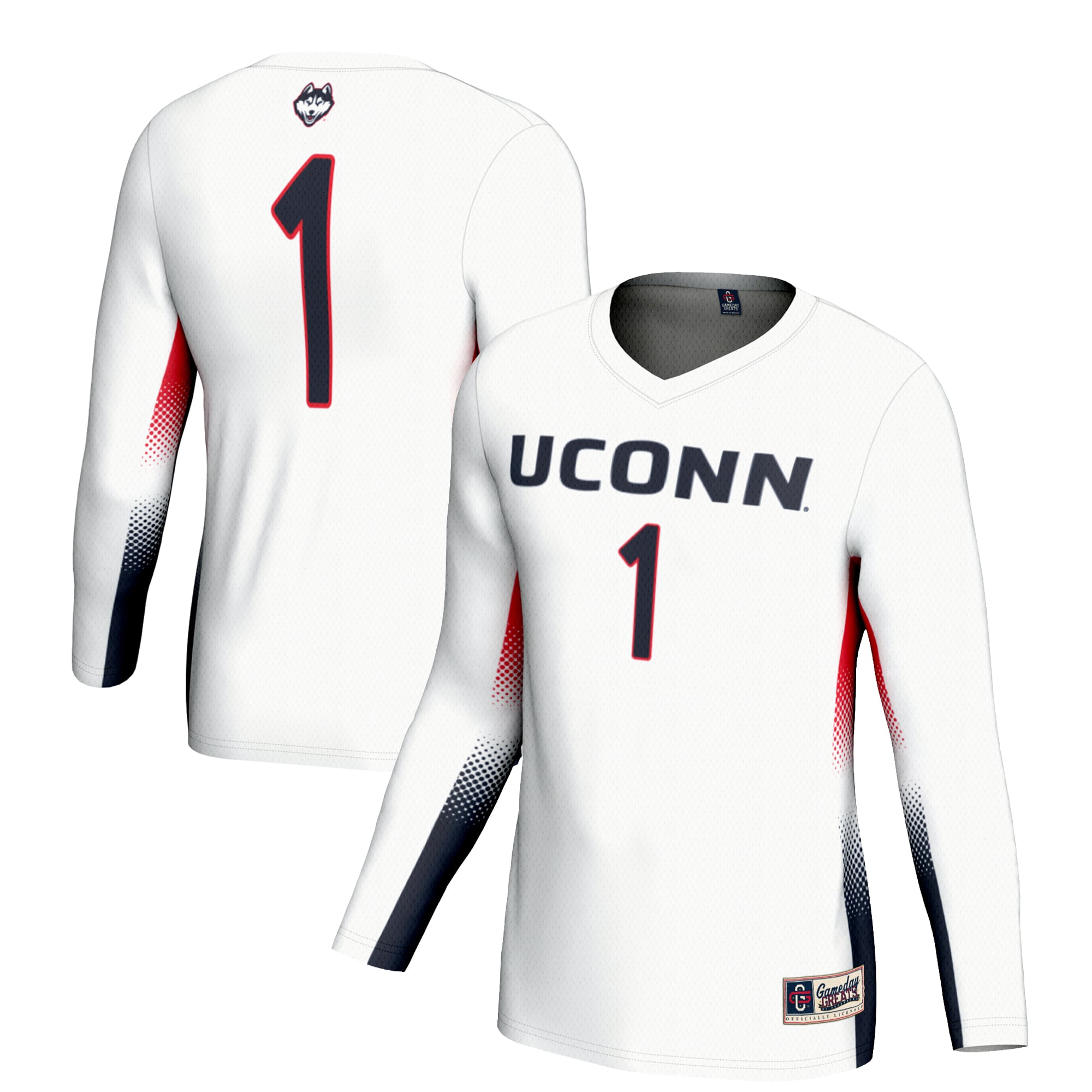 #1 UConn Huskies GameDay Greats Youth Lightweight Women's Volleyball Jersey - White