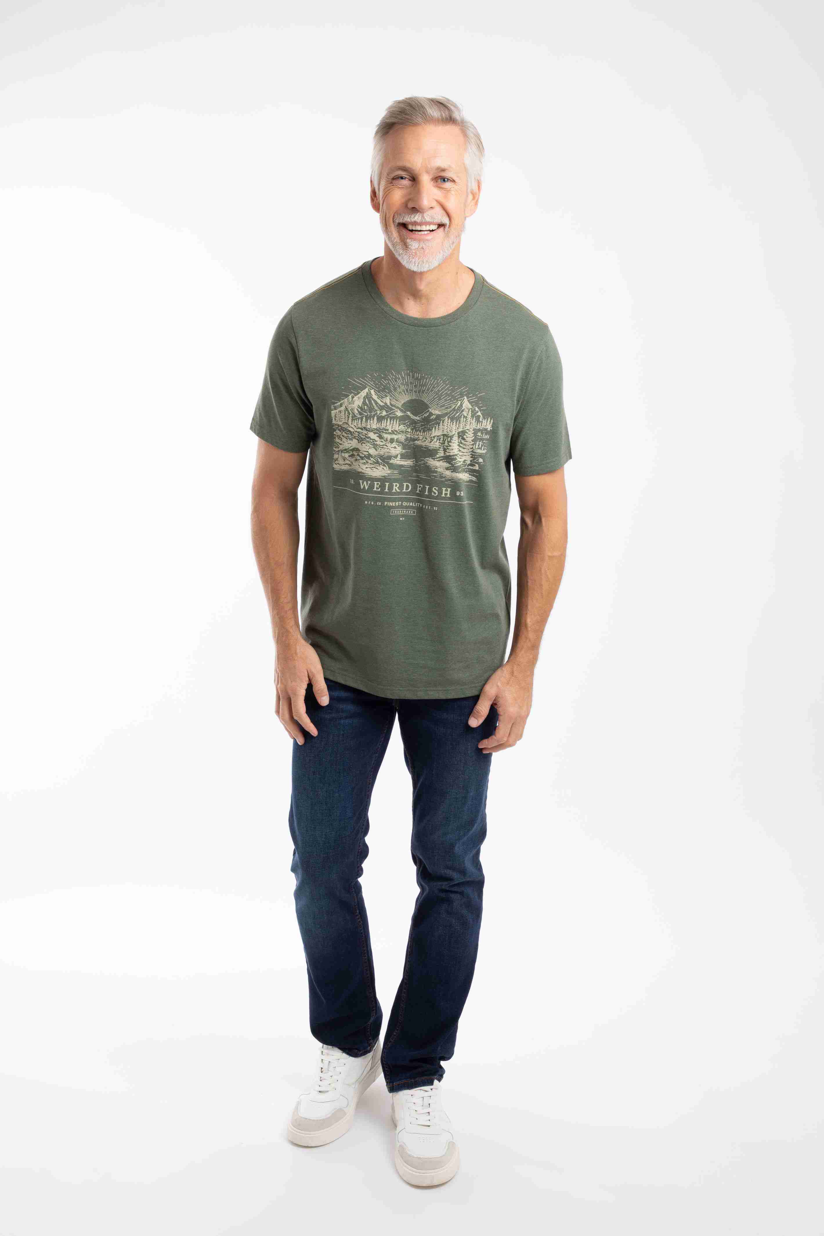 Sunrise Front Print Graphic T-Shirt Basil