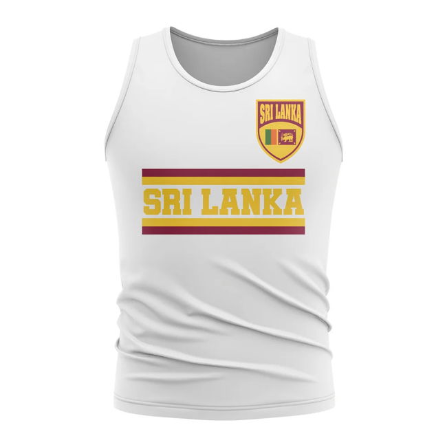 Pro-Grade Elite Sri Lanka Core Football Country Sleeveless Tee (White)