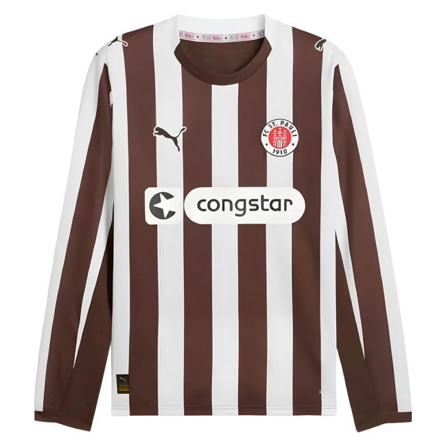 2025-2026 St Pauli Long Sleeve Home Shirt