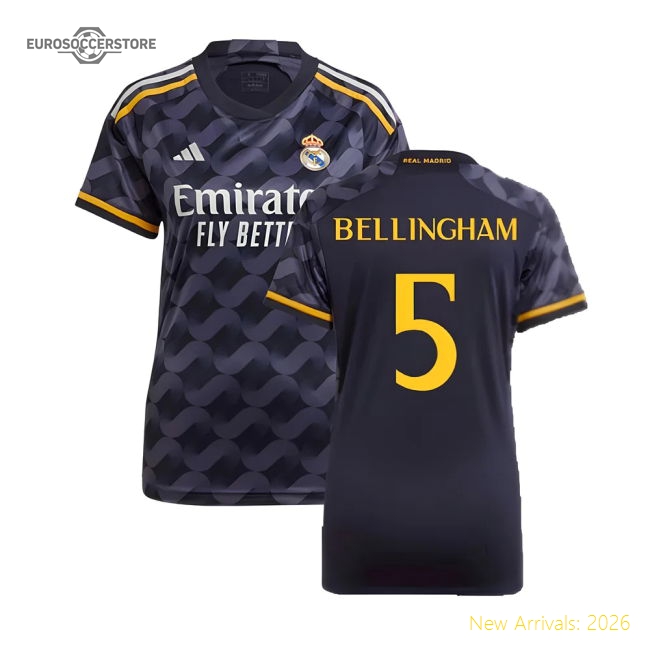 Professional-Grade 2023-2024 Real Madrid Away Shirt (Ladies) (Bellingham
