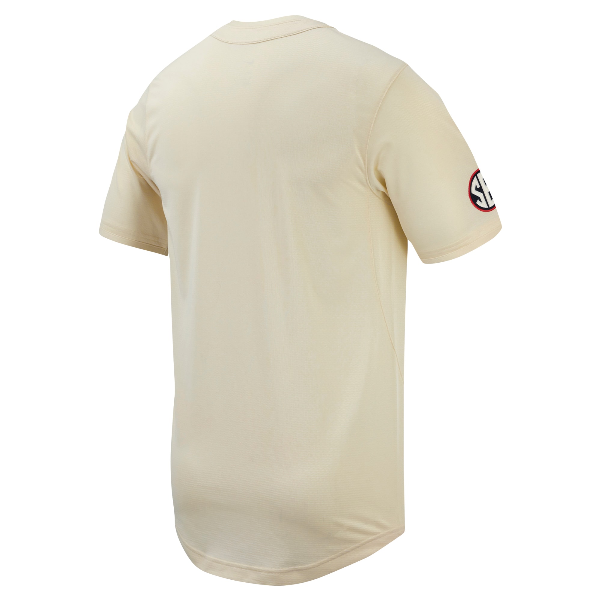 [NJP] Ole Miss Rebels Replica Full-Button Baseball Jersey - Cream