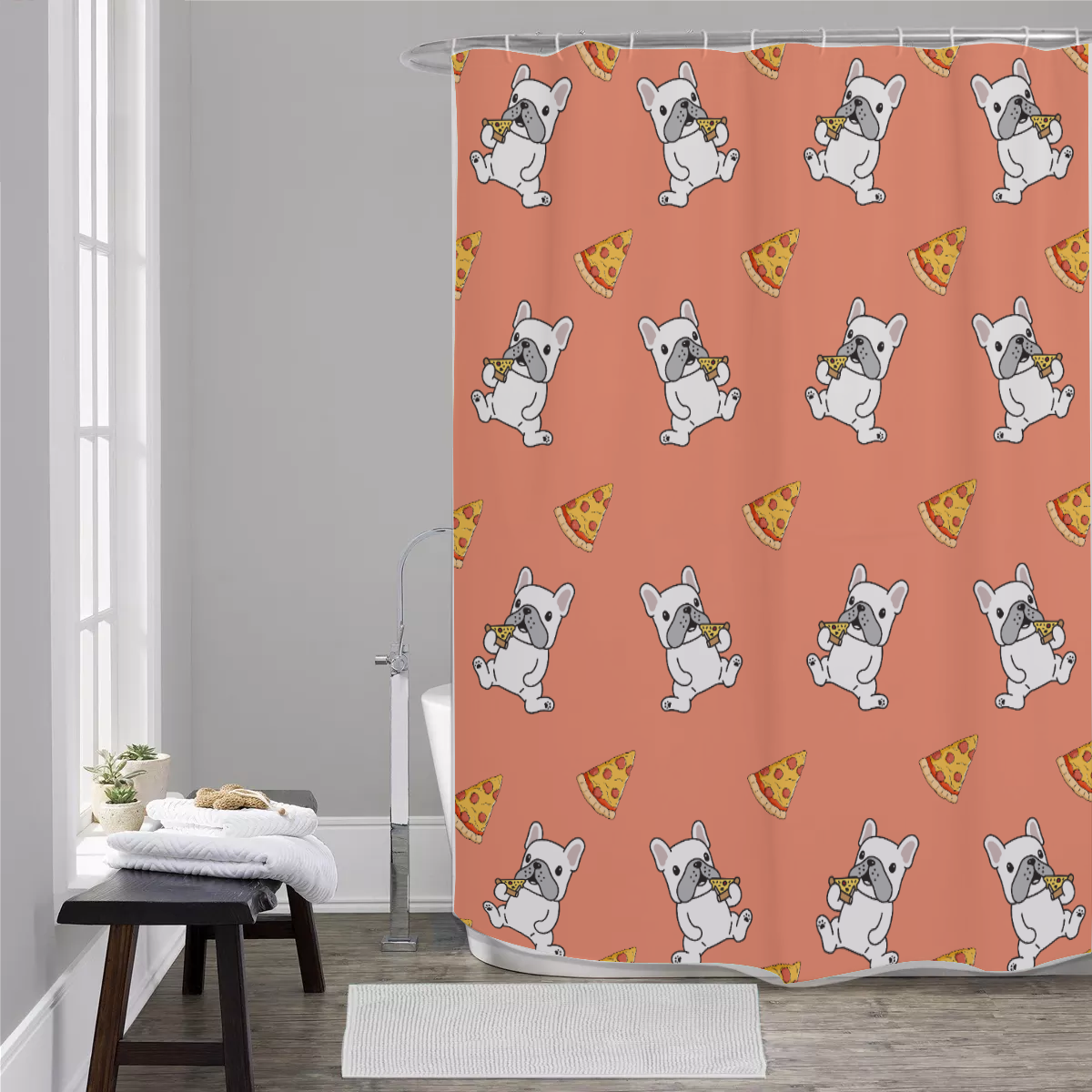 French Bulldog Romeo Shower Curtains Frenchie Pet Item