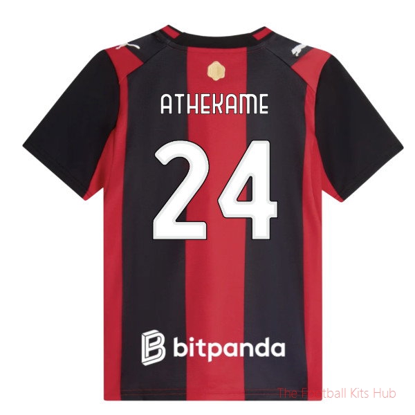 AC Milan Home Shirt Soccer Kit 2026-2027 Athekame #24 Kids'