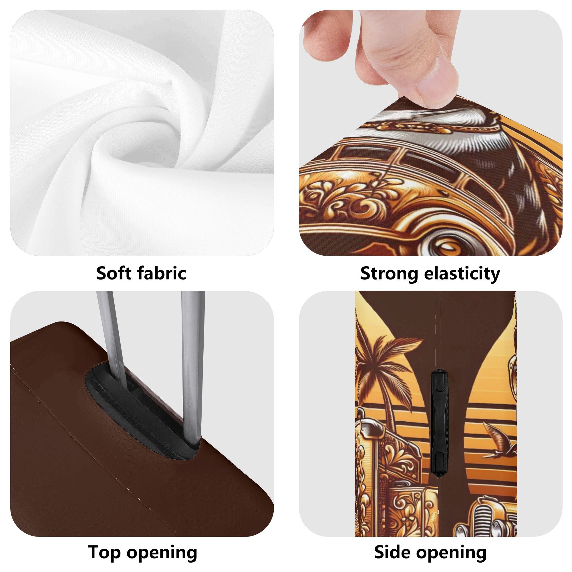 Durable Theo - Luggage Cover For Boston Terrier Lovers for Street Style