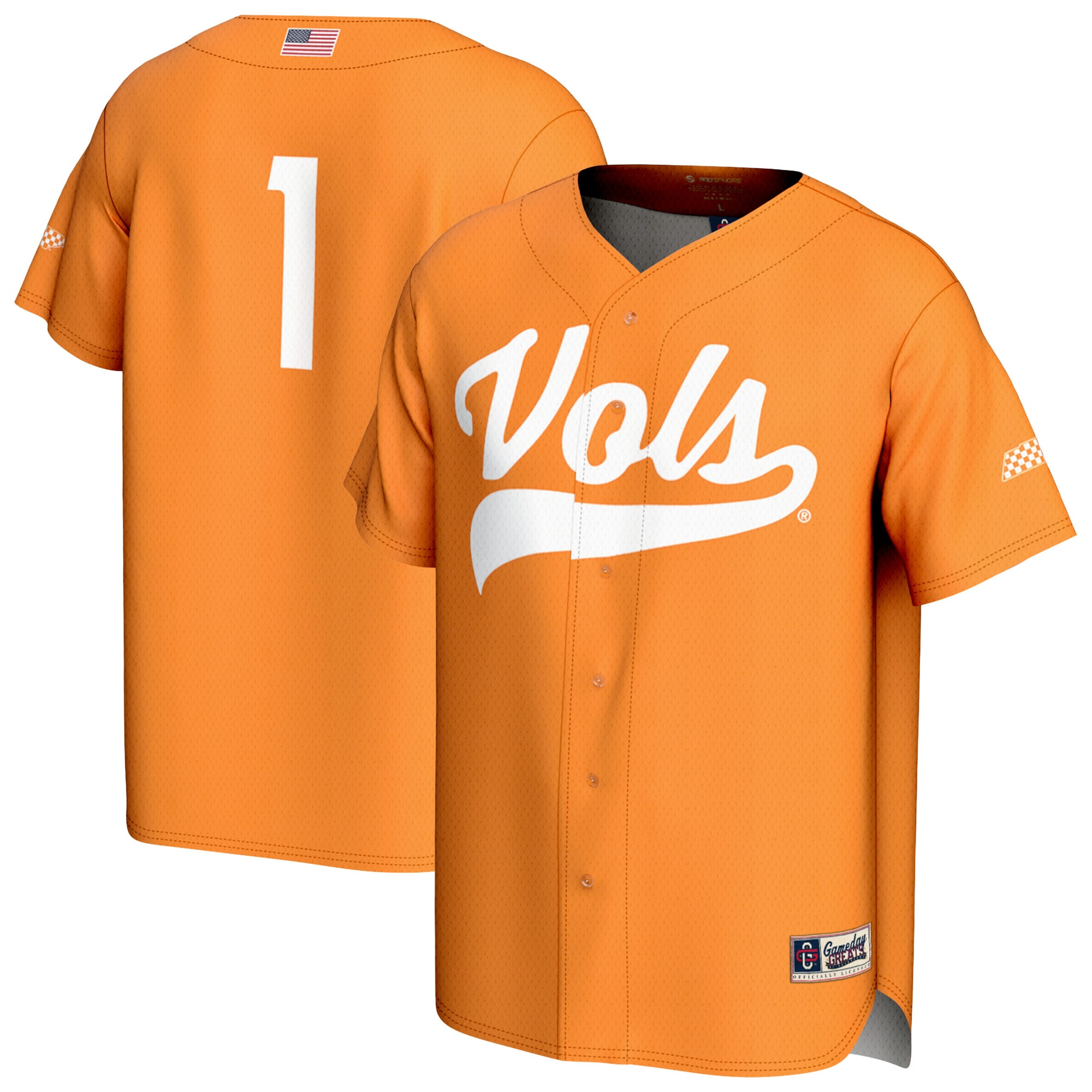 [NJP] Women's Tennessee Volunteers GameDay Greats Lightweight Baseball Fashion Jersey - Tennessee Orange