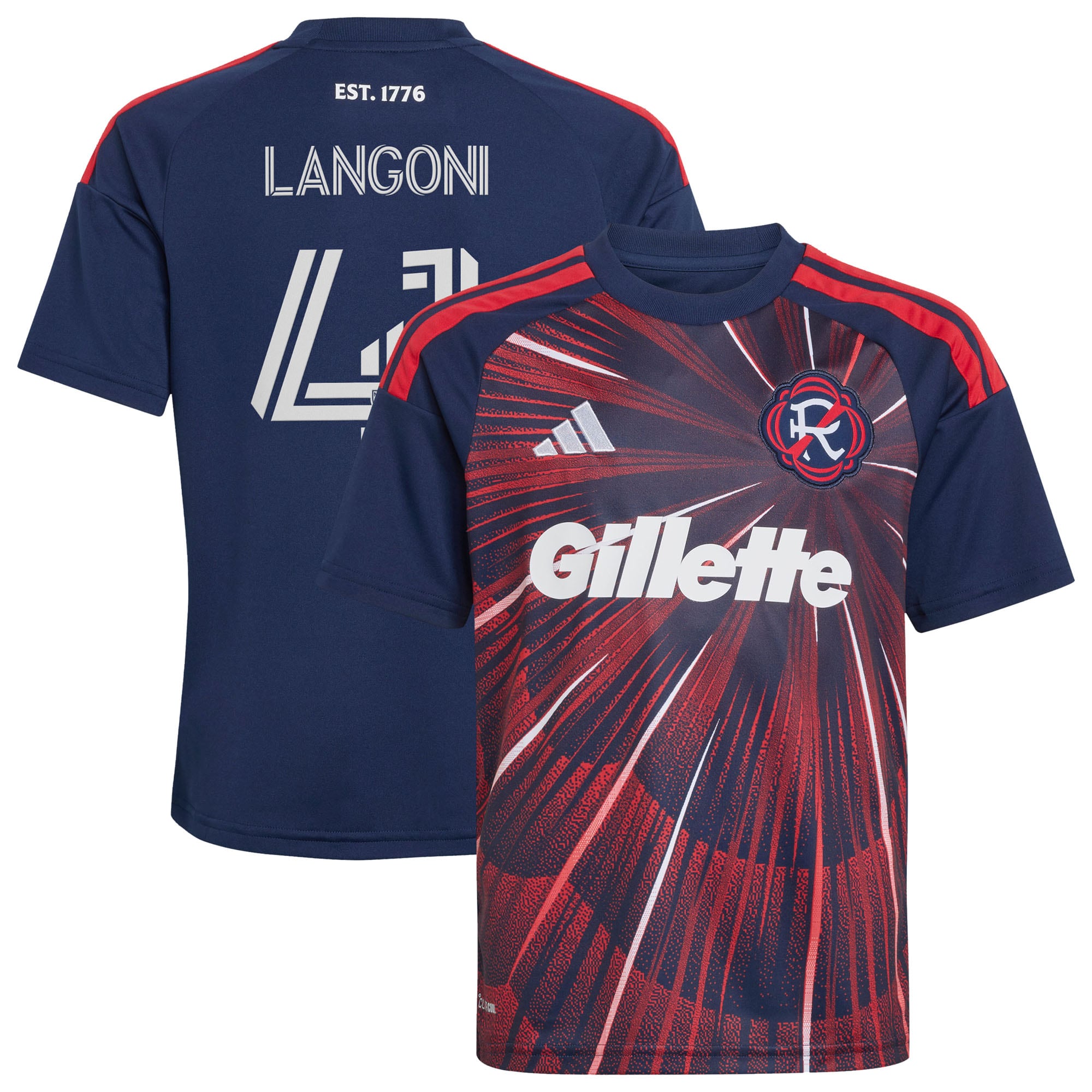 [SD] Luca Langoni New England Revolution Youth 2026 Independence Day Replica Jersey - Blue