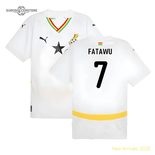 Ghana Fatawu 20242025 Home Authentic Jersey Athletic Moisturewicking