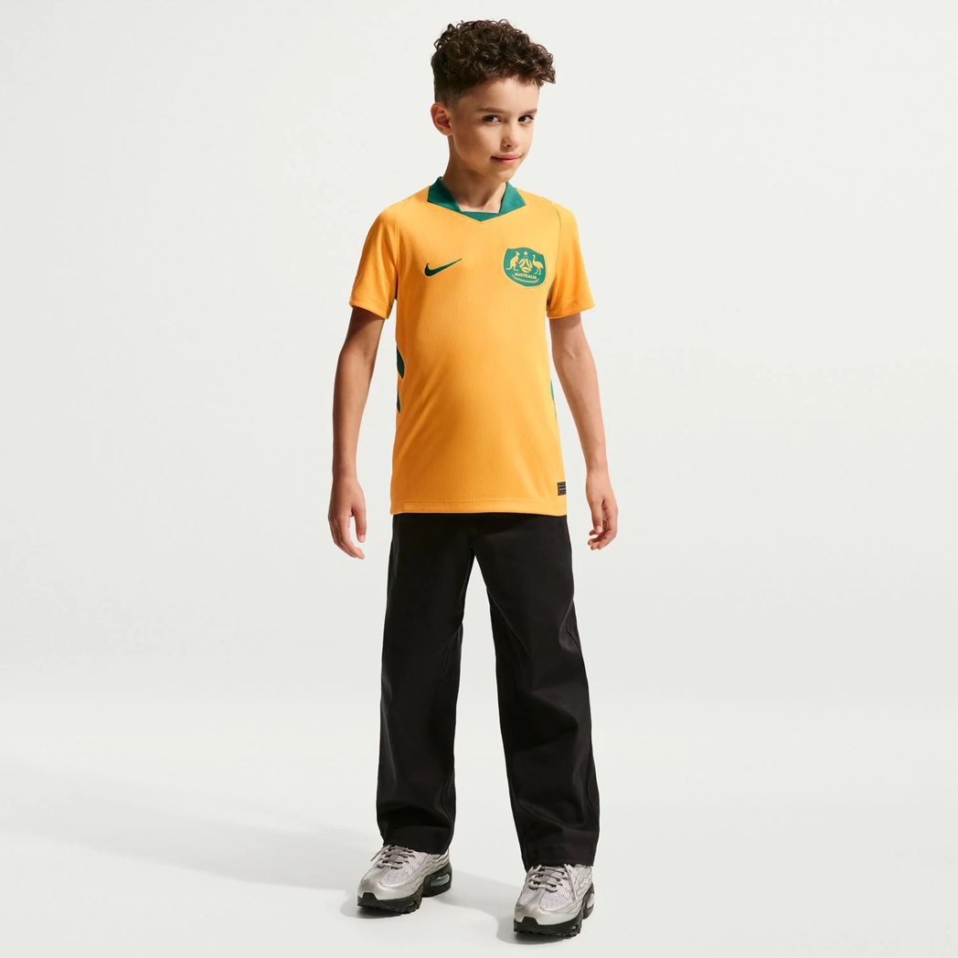 Australia 2026 Home Jersey Youth | Socceroos Kids Football Shirt