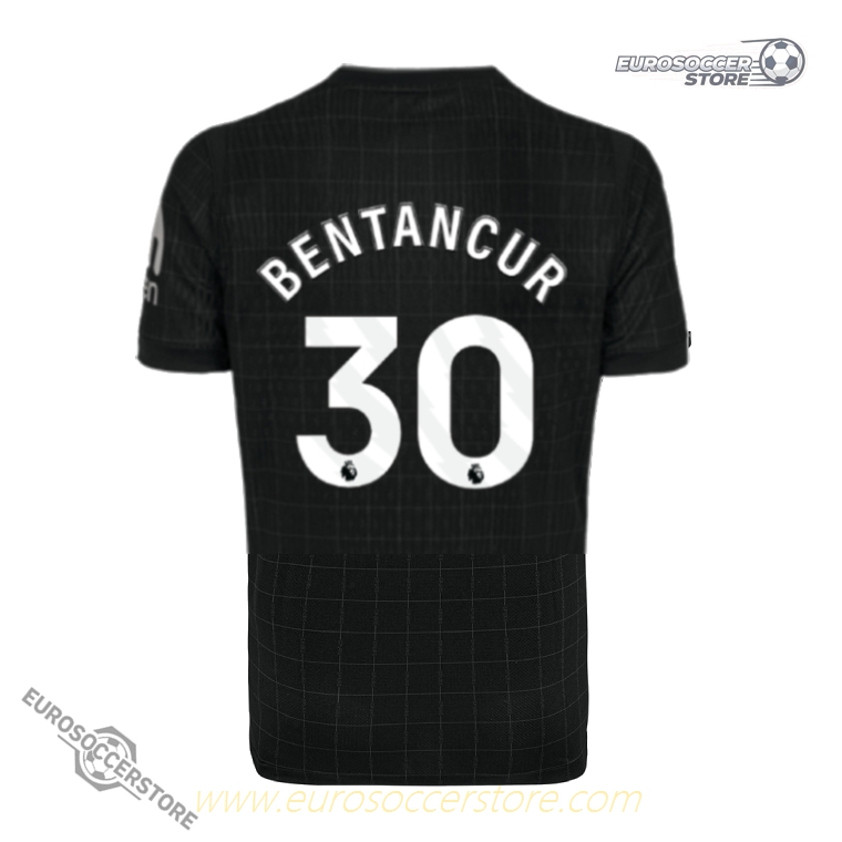 Away Jersey of Tottenham Hotspur with BENTANCUR 30 for the 25 - 26 season