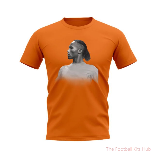 Didier Drogba Ivory Coast Legend T-Shirt (Orange)
