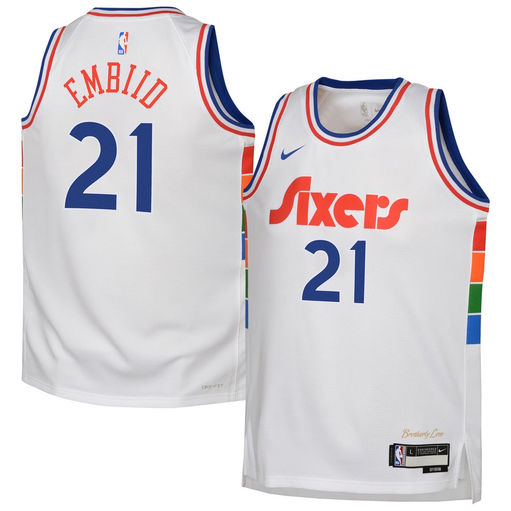 Philadelphia 76ers Joel Embiid White Jersey - City Edition - Must-Have Jersey