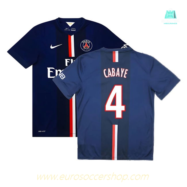 PSG 2014-15 Home Shirt ((Very Good) S) (Cabaye 4)