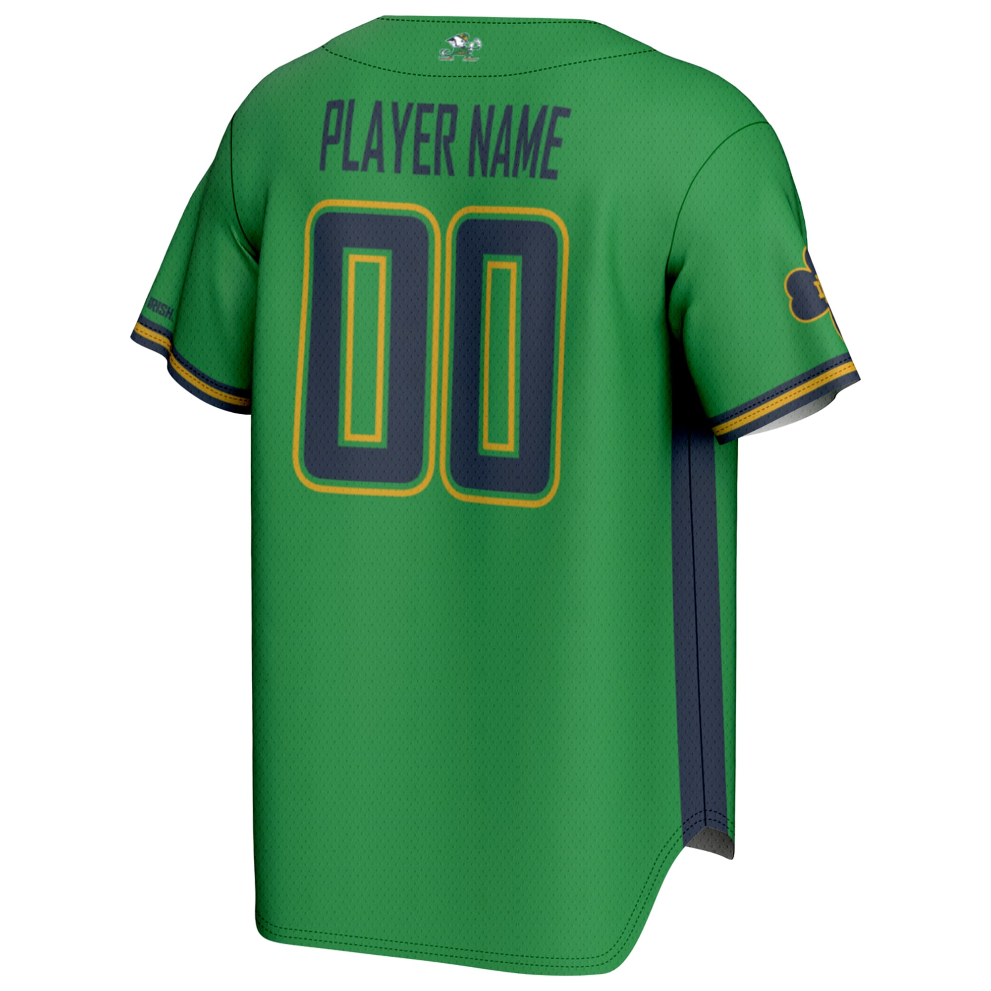 [NJP] Notre Dame Fighting Irish GameDay Greats Youth NIL Pick-A-Player Baseball Lightweight Jersey - Green