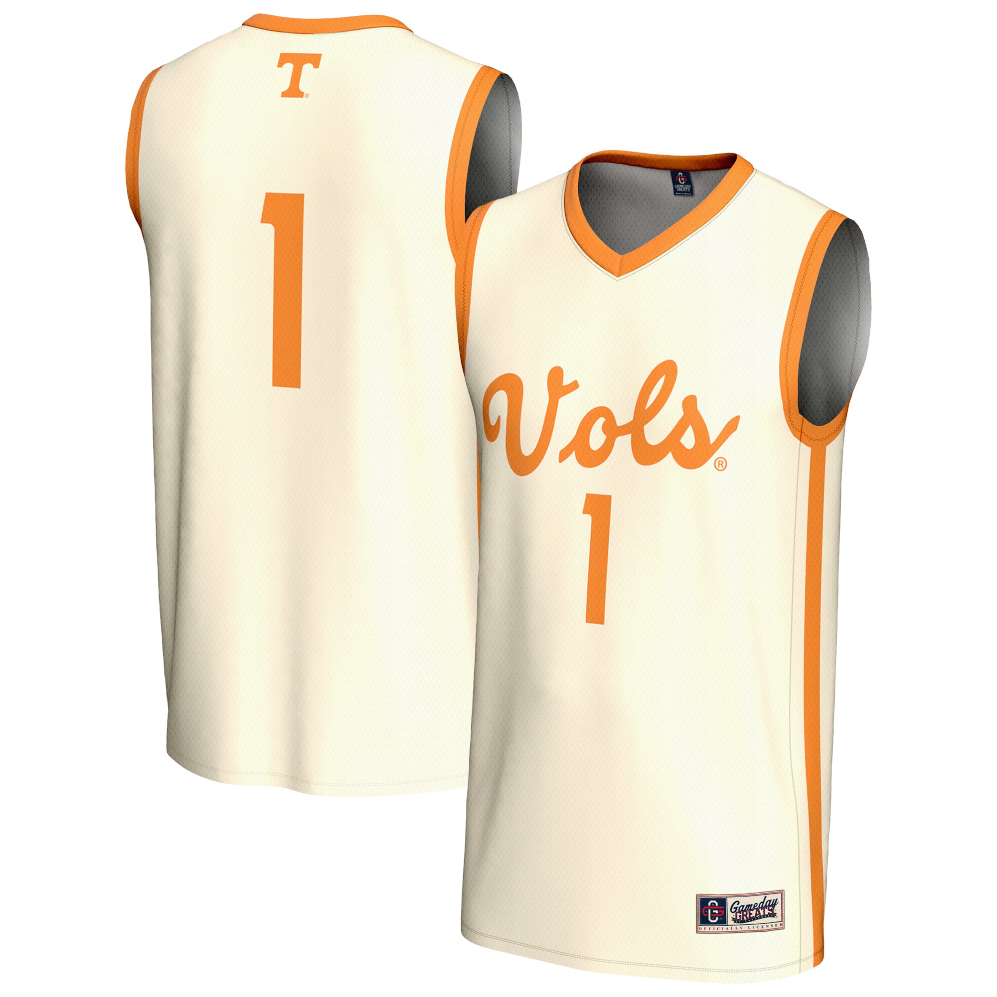 [NJP] Women's Tennessee Volunteers GameDay Greats Lightweight Men's Basketball Fashion Jersey - Cream
