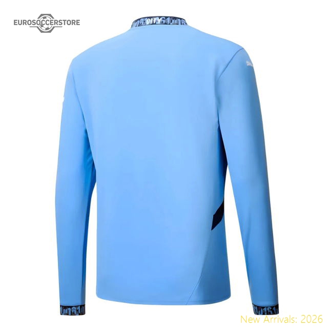 Superior Authentic 2024-2025 Man City Home Long Sleeve Uniform