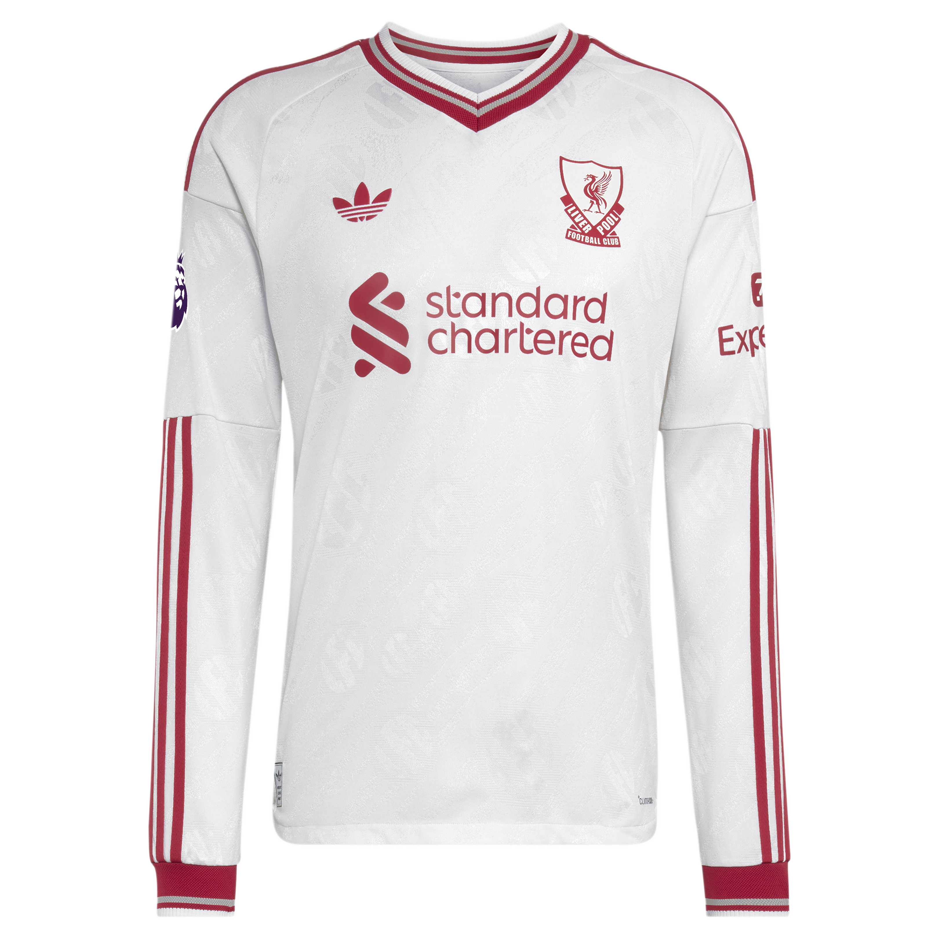 [SJH] Virgil van Dijk Liverpool 2026/27 Away On-Field Authentic Long Sleeve Jersey - White