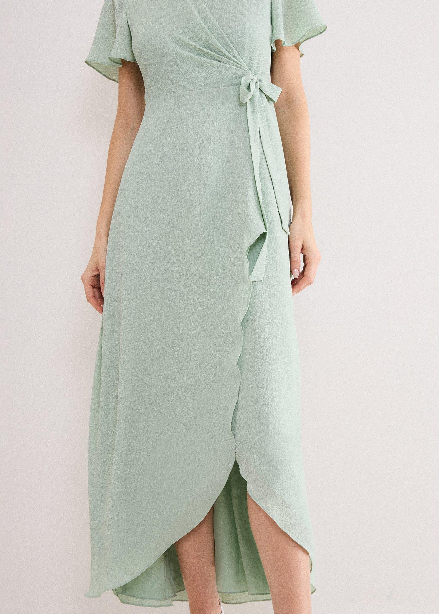 Petite Julissa Textured Wrap Maxi Dress