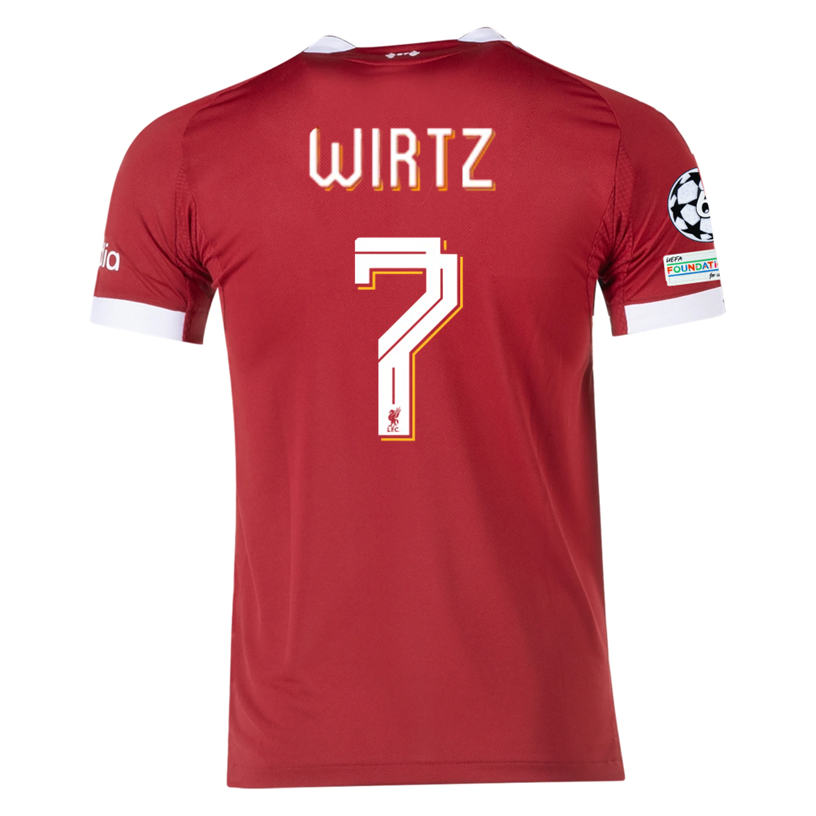 Liverpool Wirtz 2025-2026 UCL Home Jersey – Authentic Shirt