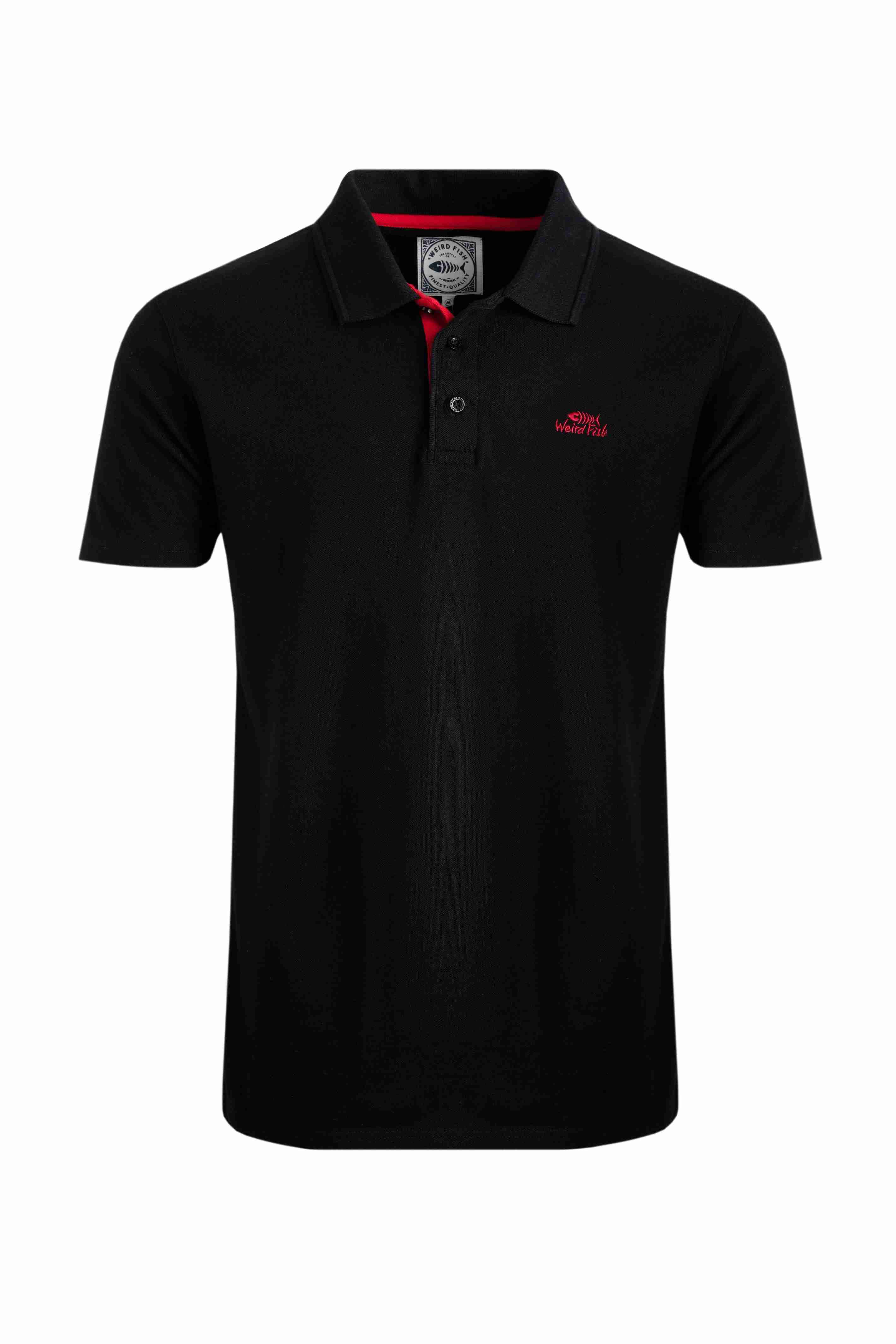 Miles Pique Polo Shirt Black