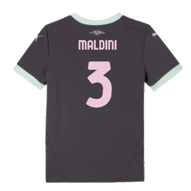 Die-hard Acm Ac Milan Third Shirt Kids Maldini #3 Professional Gra...