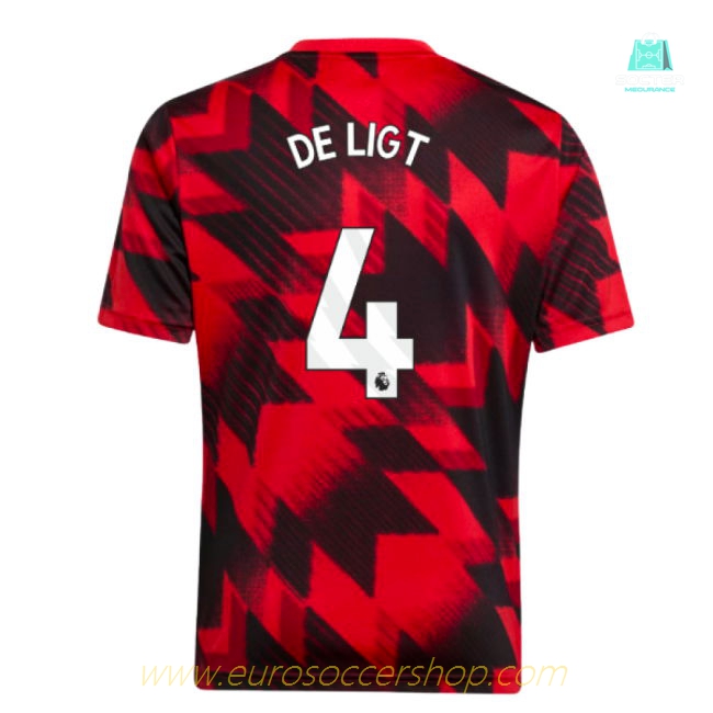 2025-2026 Man Utd Pre-Match Shirt (Red) - Kids (De Ligt 4)