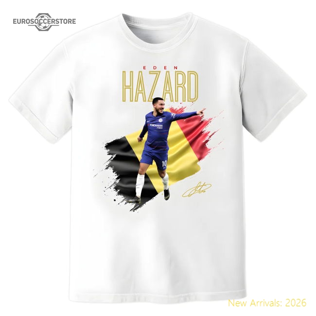 Premium Eden Hazard Chelsea Celebration T-shirt (white) - Premium