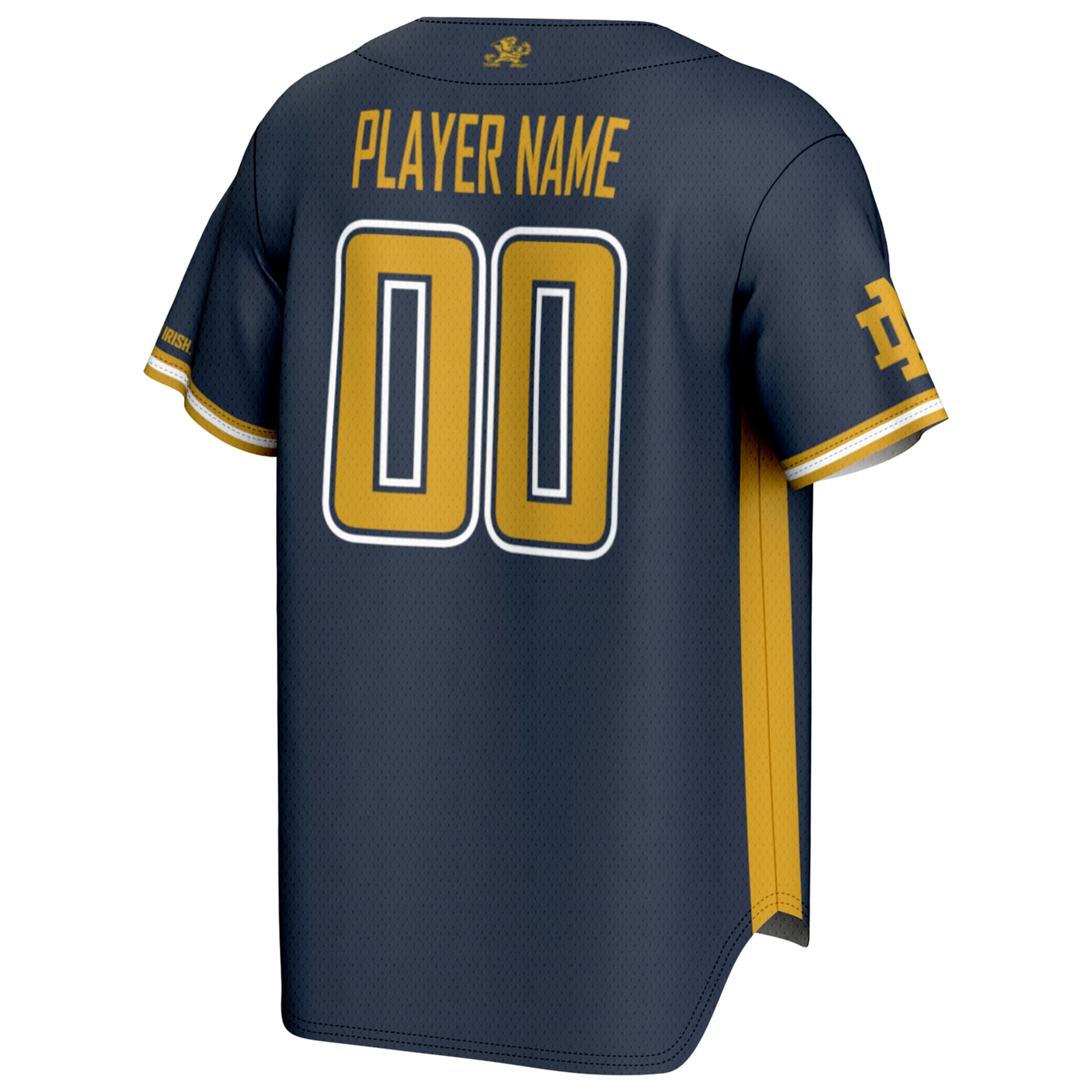 [NJP] Notre Dame Fighting Irish GameDay Greats Youth NIL Pick-A-Player Baseball Lightweight Jersey - Navy