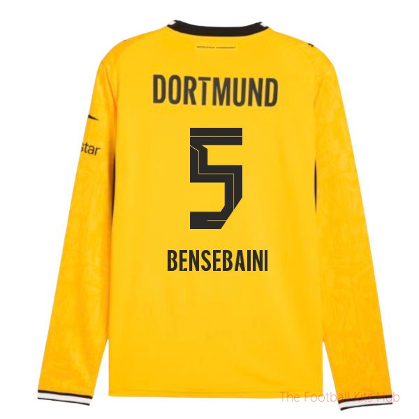 Borussia Dortmund 2026-2027 Long Sleeve Home Shirt (Bensebaini 5)