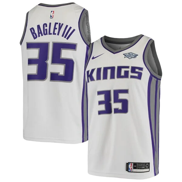 Pro-Grade Marvin Bagley SAC Basketball Jersey - White - Fan Favorite