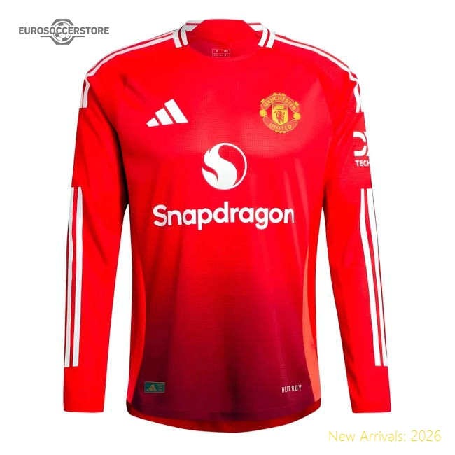 Man Utd Long Sleeve Home Kit 2024-2025 Fan Wear Jersey
