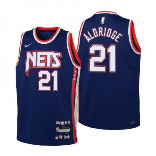 Brooklyn Brooklyn Nets #21 Lamarcus Aldridge Youth Nike Navy 2021/22 Swingman Jersey ¨C City Edition Youth