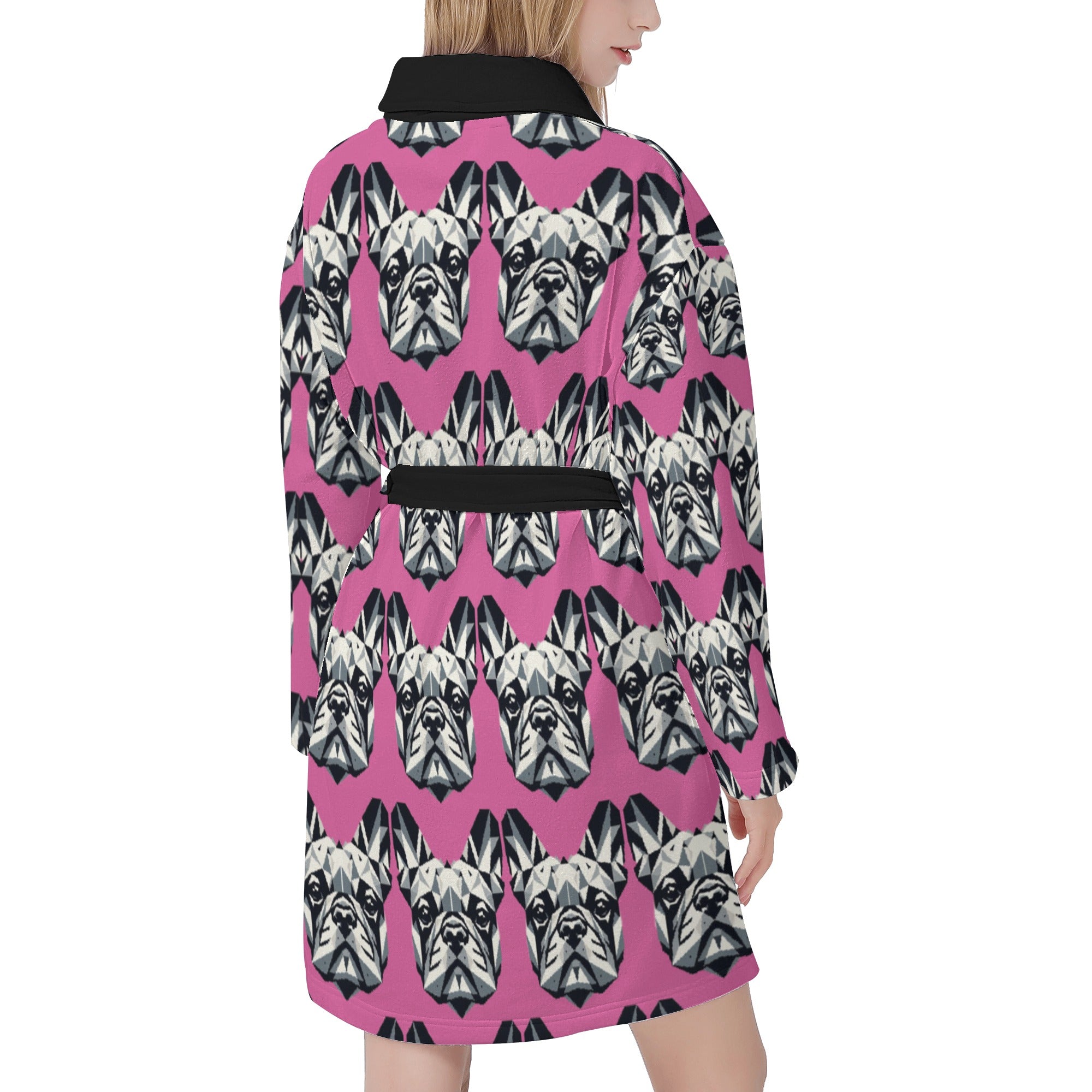 French Bulldog Lover Ruby Women Bathrobe Lovely Frenchie Themed Goods
