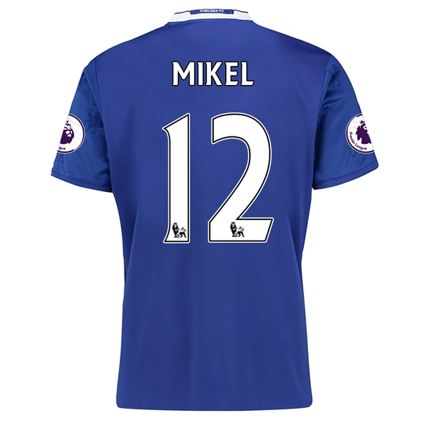 Chelsea Home 2016-17 12 MIKEL Soccer Jersey Shirt - Official Replica