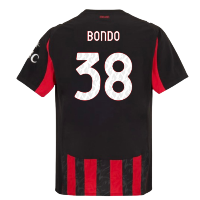 Licensed Acm Ac Milan Authentic Home Shirt Bondo #38 Superior Craf...