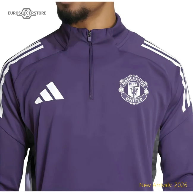 2025-2026 Man Utd Training Top (Aurora Plum)