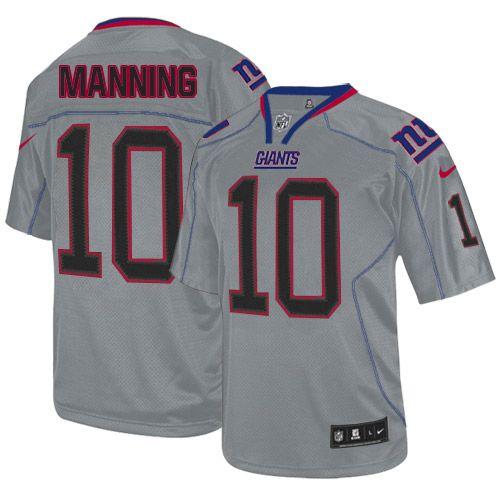 Authentic NFL W Y G Giants #10 Eli Manning Team Color Lights Out Je...