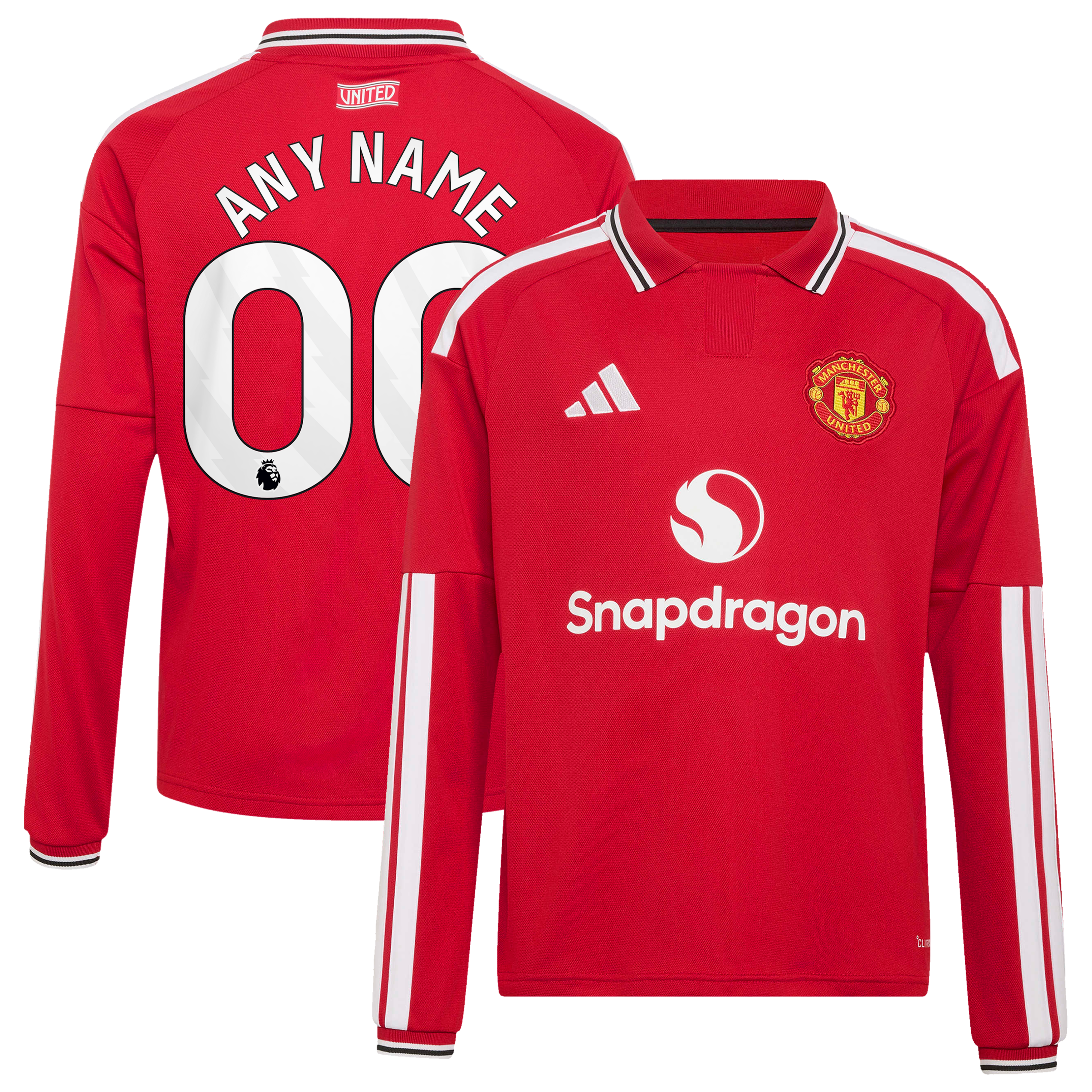 [SJH] Manchester United Youth 2026/27 Home Replica Long Sleeve Custom Jersey - Red