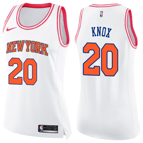 White Nike York Knicks #20 Knicks Jersey - Polyester Game Day Wear