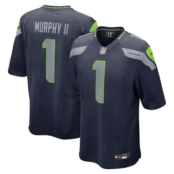 Top-Grade SEA Seahawks Game Jersey - Navy | NFL Fan Apparel | NFL Foot