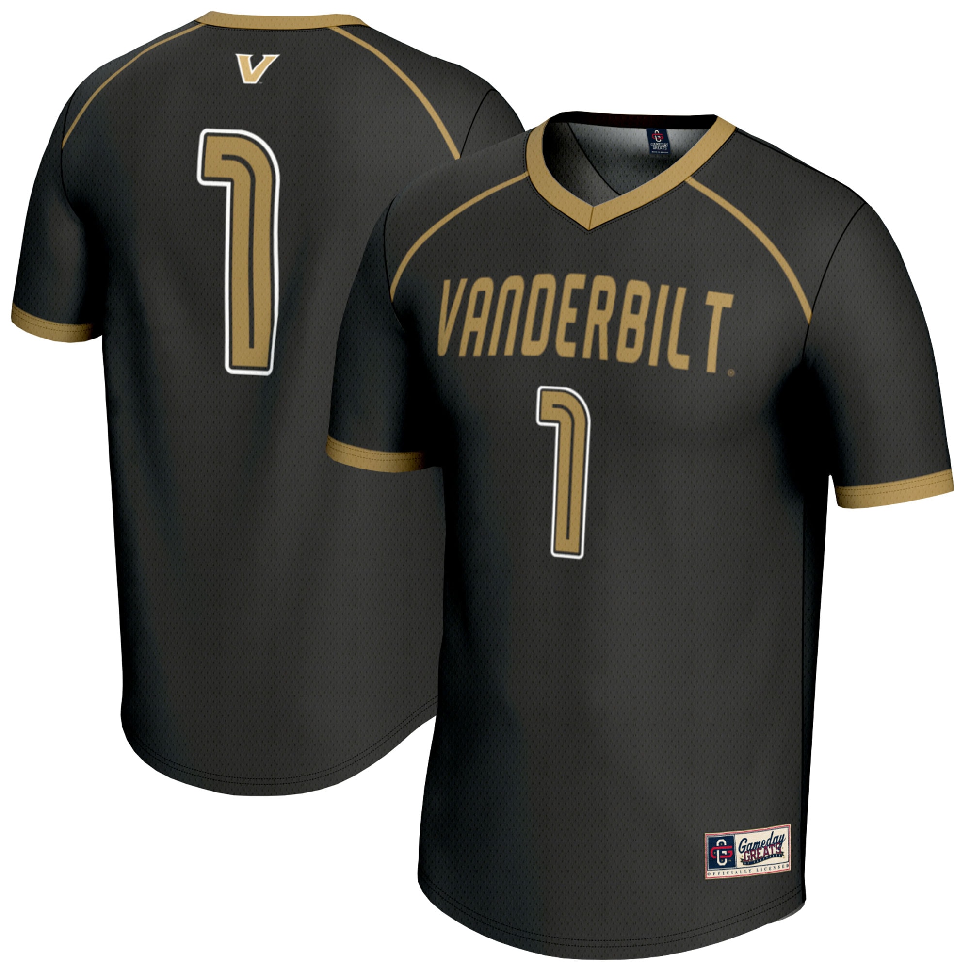 [NJP] Vanderbilt Commodores GameDay Greats Youth Lightweight Lacrosse Jersey - Black