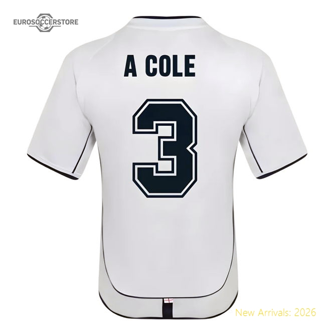 England 2002 Retro Football Shirt (A. Cole 3)