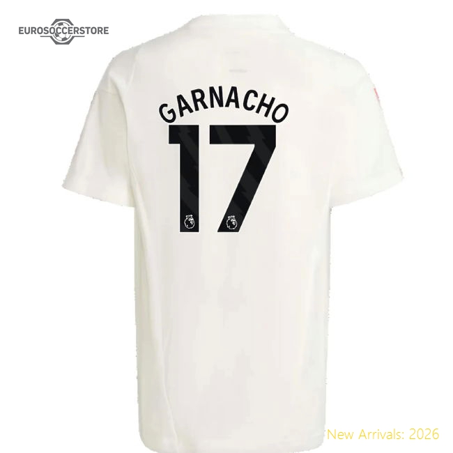 Man Utd Garnacho Durable Kids Jersey Performance Fabric Lightweight